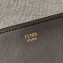 Fendi Bag Bugs Eyes Slim Zippered Pouch Clutch Bag Leather Black 2019