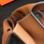 Hermes Halzan Togo Calfskin Leather Bag Brown