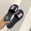 Dior Mules Slipper Sandals in Embroidered Cotton Purple 2019