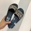 Dior Mules Slipper Sandals in Embroidered Cotton Black 2019