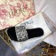 Dior Mules Slipper Sandals in Embroidered Cotton Black 2019