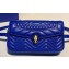 Bvlgari Serpenti Forever Belt Bag in Quilted Chevron Leather Blue 2019