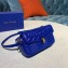 Bvlgari Serpenti Forever Belt Bag in Quilted Chevron Leather Blue 2019