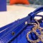 Bvlgari Serpenti Forever Belt Bag in Quilted Chevron Leather Blue 2019
