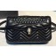 Bvlgari Serpenti Forever Belt Bag in Quilted Chevron Leather Black 2019