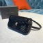 Bvlgari Serpenti Forever Belt Bag in Quilted Chevron Leather Black 2019