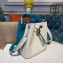Bvlgari B.zero1 Bucket Bag White/Turquoise 2019
