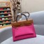 Hermes Herbag Zip 31 Bag in Original Quality Brown/Fuchsia