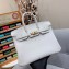 Hermes Birkin 25cm Bag in Original Togo Leather White