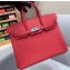 Hermes Birkin 25cm Bag in Original Togo Leather Red