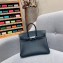 Hermes Birkin 25cm Bag in Original Togo Leather Blackish Green