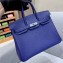 Hermes Birkin 25cm Bag in Original Togo Leather Blue