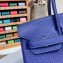 Hermes Birkin 25cm Bag in Original Togo Leather Blue