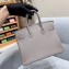 Hermes Birkin 25cm Bag in Original Togo Leather Light Gray