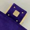 Fendi Velvet Embossed FF Motif Baguette Large Bag Purple 2019