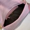 Fendi Velvet Embossed FF Motif Baguette Large Bag Pink 2019