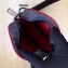 Fendi FF Logo Fabric Small Messenger Cross-body Bag Black/Red Piping 2019