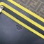 Fendi FF Logo Fabric Large Lackpack Bag with Front Pocket Brown/Yellow Piping 2019