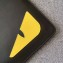 Fendi Bag Bugs Slim Pouch Clutch Bag Black/Yellow Eyes