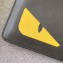 Fendi Bag Bugs Slim Pouch Clutch Bag Black/Yellow Eyes