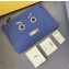 Fendi Bag Bugs Slim Pouch Clutch Bag Blue