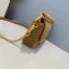Fendi Velvet Embossed FF Motif Baguette Medium Bag Brown 2019