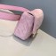 Fendi Velvet Embossed FF Motif Baguette Belt Bag Pink 2019