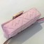 Fendi Velvet Embossed FF Motif Baguette Belt Bag Pink 2019