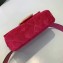Fendi Velvet Embossed FF Motif Baguette Belt Bag Fuchsia 2019