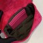 Fendi Velvet Embossed FF Motif Baguette Belt Bag Fuchsia 2019