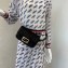 Fendi Velvet Embossed FF Motif Baguette Belt Bag Black 2019