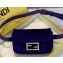 Fendi Velvet Embossed FF Motif Baguette Belt Bag Purple 2019