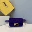 Fendi Velvet Embossed FF Motif Baguette Belt Bag Purple 2019