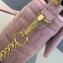 Fendi Velvet Embossed FF Motif Baguette Medium Bag Pink 2019