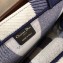 Dior Book Tote Bag In Embroidered Canvas Check Blue 2019