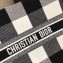 Dior Book Tote Bag In Embroidered Canvas Check Black 2019