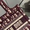 Dior Mini Book Tote Bag In Embroidered Oblique Canvas Burgundy 2019