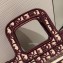 Dior Mini Book Tote Bag In Embroidered Oblique Canvas Burgundy 2019