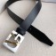 Versace Width 3.2cm Belt Black/Silver With V Buckle