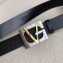Versace Width 3.2cm Belt Black/Silver With V Buckle