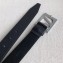 Versace Width 3.2cm Belt Black/Silver With V Buckle