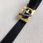Versace Width 3.2cm Belt Black/Gold With V Buckle