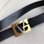 Versace Width 3.2cm Belt Black/Gold With V Buckle
