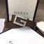 Gucci Width 3.5cm Leather Belt Brown with Crystals Square G Buckle