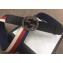 Gucci Width 4cm Sylvie Web and Leather Belt Black with Interlocking G Buckle
