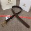 Givenchy Width 3cm Leather Belt Coffee with Double G Buckle