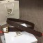 Givenchy Width 3cm Leather Belt Coffee with Double G Buckle