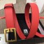 Givenchy Width 3cm Leather Belt Red with Double G Buckle