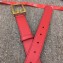 Givenchy Width 3cm Leather Belt Red with Double G Buckle