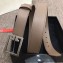 Givenchy Width 3cm Leather Belt Nude with Double G Buckle